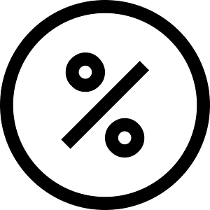Percent-circle-outline