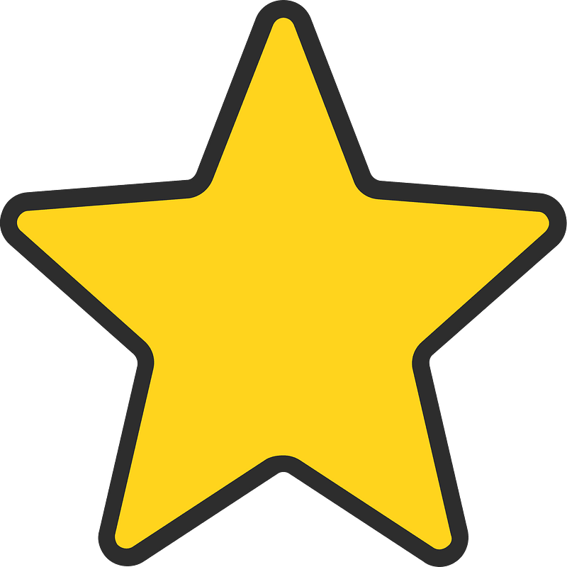 Star-curved-outline-filled