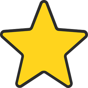 Star-curved-outline-filled
