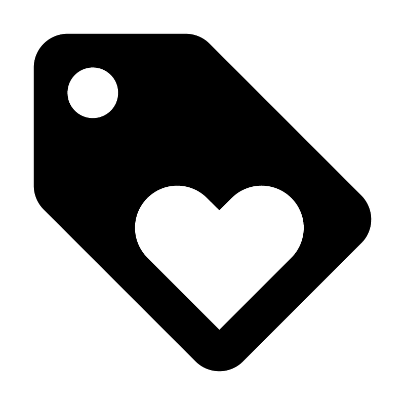 Label-heart