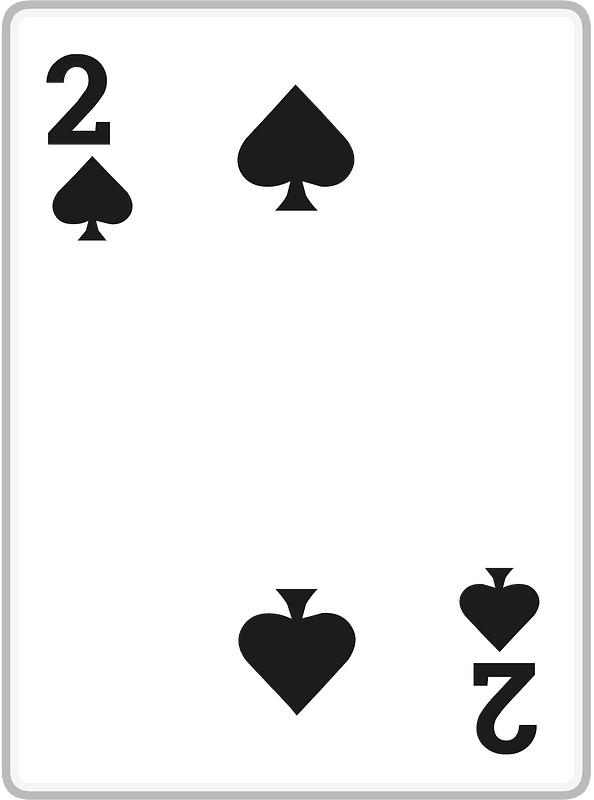Playing card 1-02 two of spades