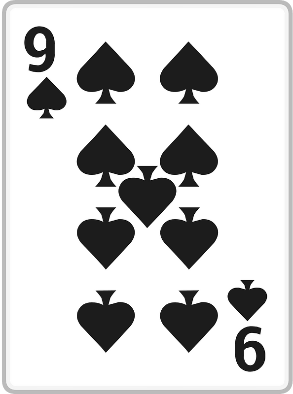 Playing card 1-09 nine of spades - Free vector icons on creazilla.com