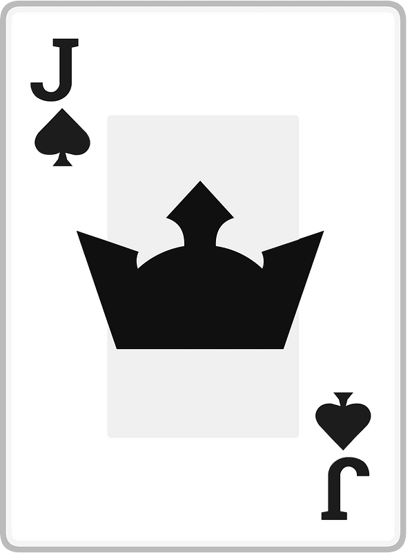 Playing card 1-11 jake of spades