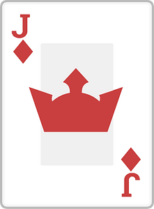 Playing card 3-11 jake of diamonds