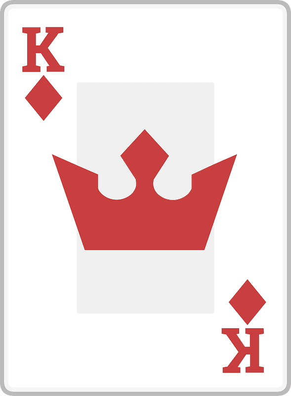 Playing card 3-13 king of diamonds