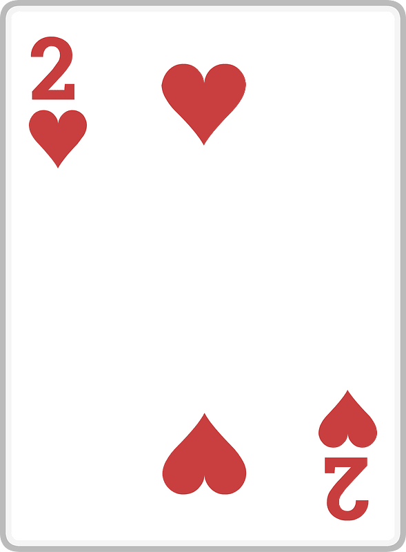 Playing card 4-02 two of hearts