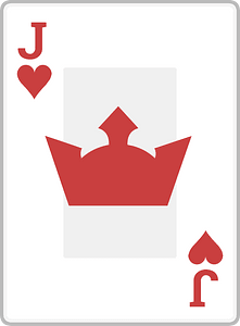 Playing card 4-11 jake of hearts