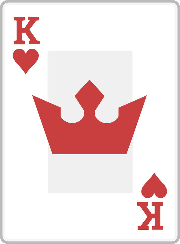 Playing card 4-13 king of hearts