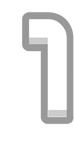 Grey math digit 4-01 one