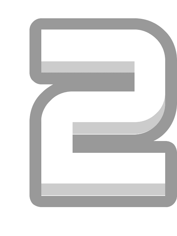 Grey math digit 4-02 two