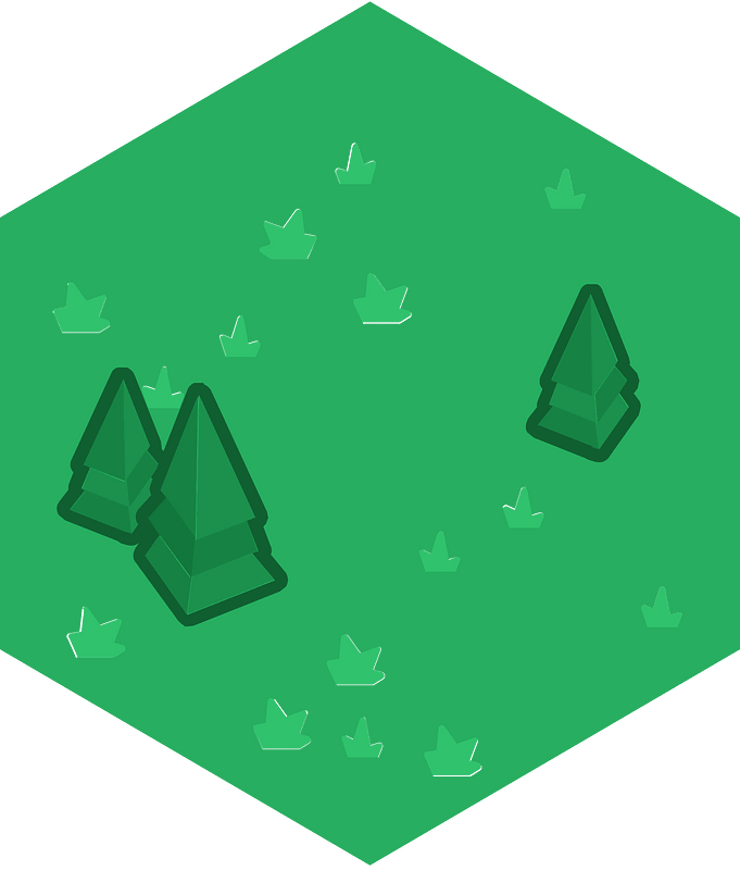 Hexagon green land