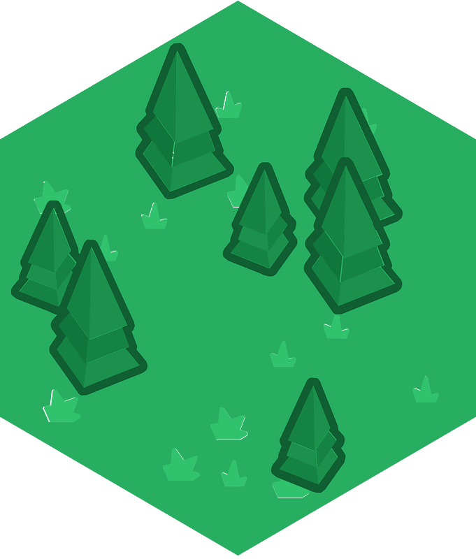 Hexagon green land