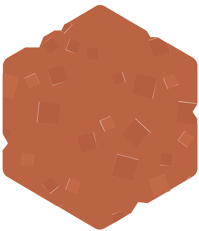 Hexagon red land