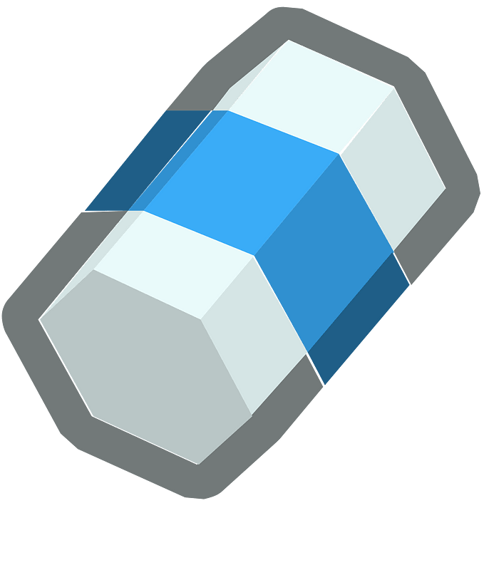 Blue isometric building