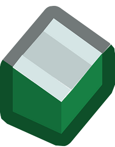 Green isometric building