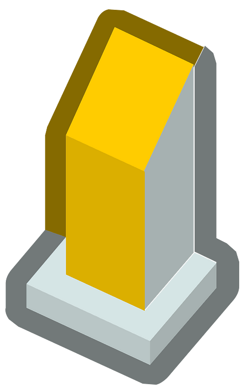 Yellow isometric building