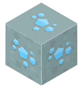 Blue isometric cube