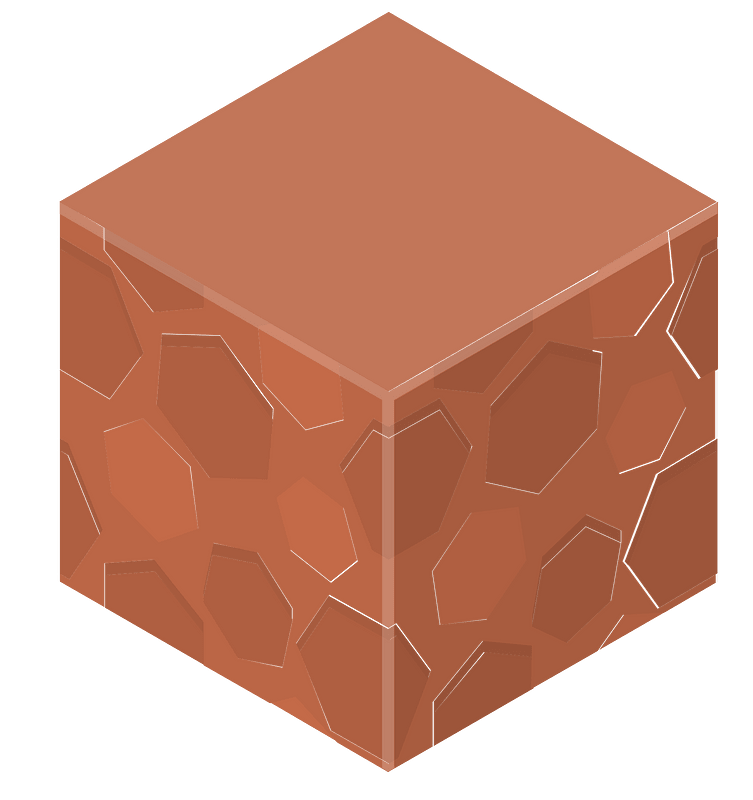 Brown isometric cube