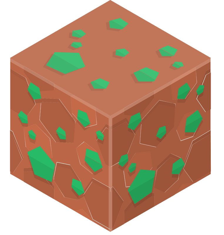 Brown isometric cube
