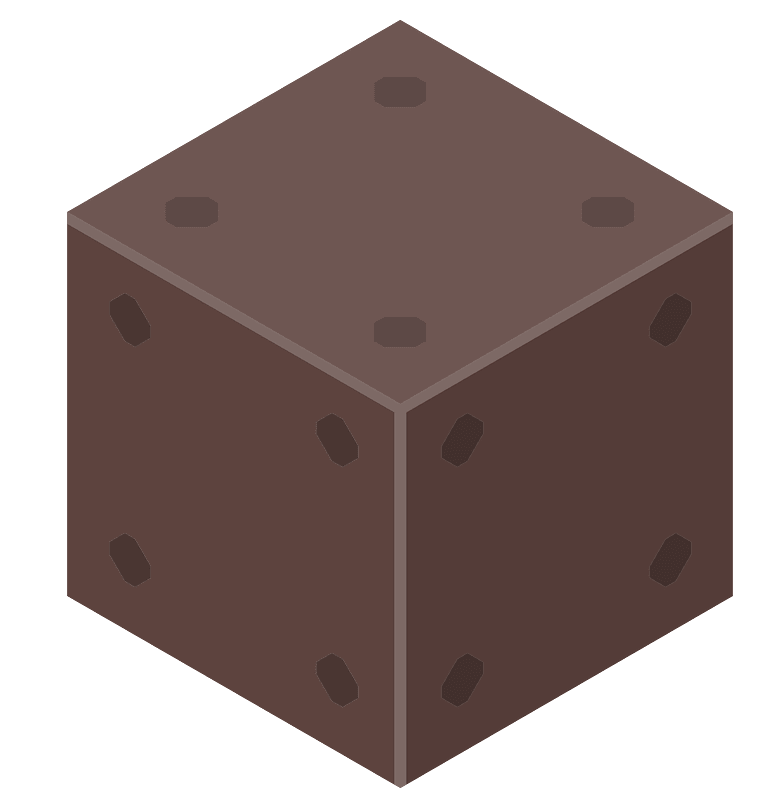 Brown isometric cube 24 dark dark