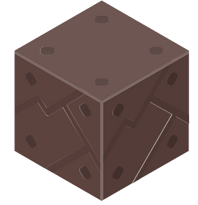 Brown isometric cube 26 dark