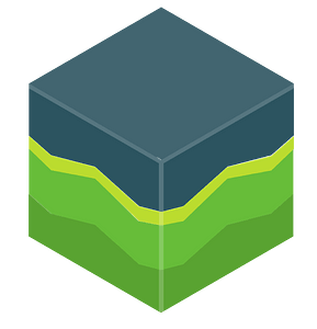 Color terrain isometric cube 19 grey top