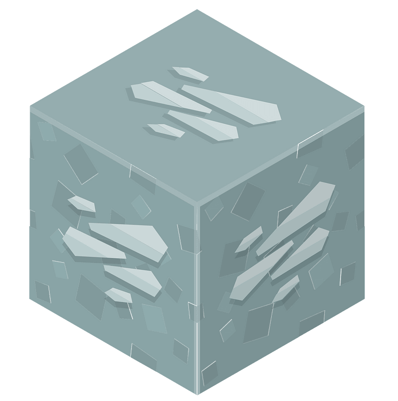 Grey isometric cube