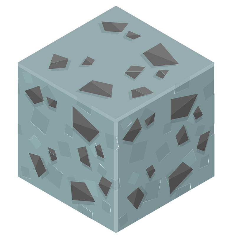 Grey isometric cube