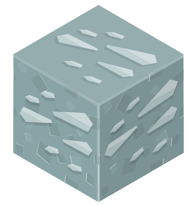 Grey isometric cube