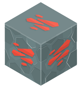 Red isometric cube 02 lava