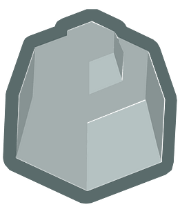 Isometric grey rock