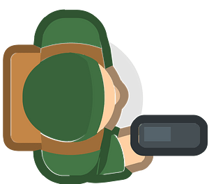 Armed person 01-07 green