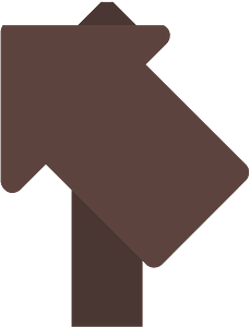 Dark brown sign board 03 up left