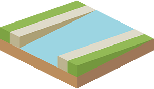 Square water tile