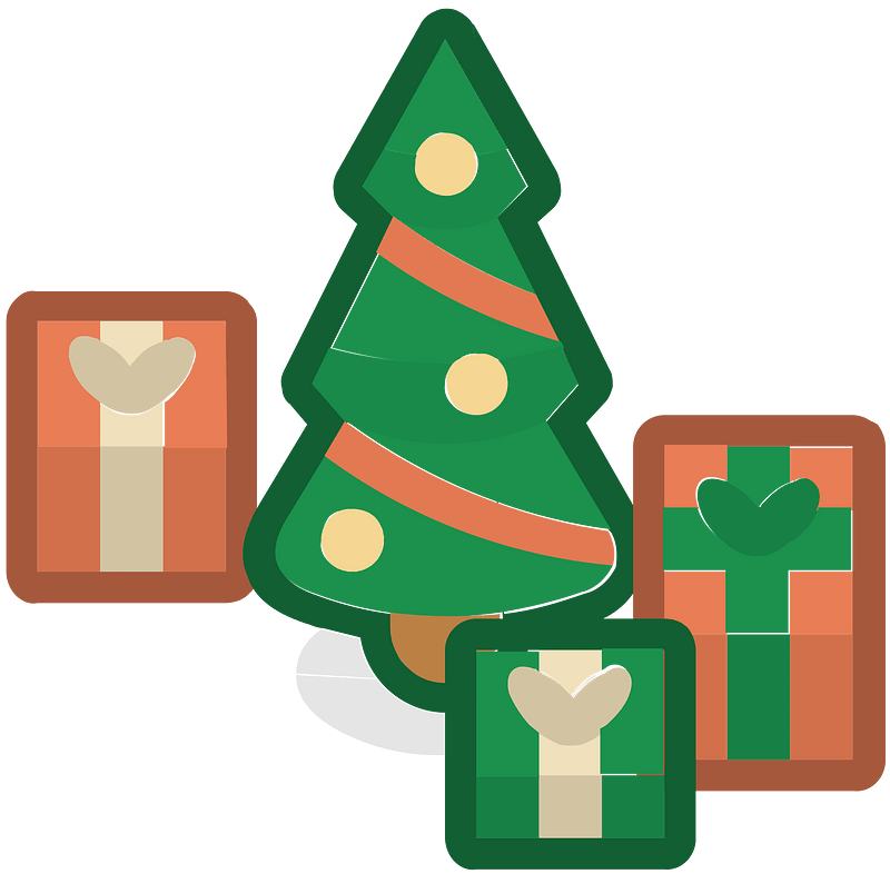 Decorated coniferous tree