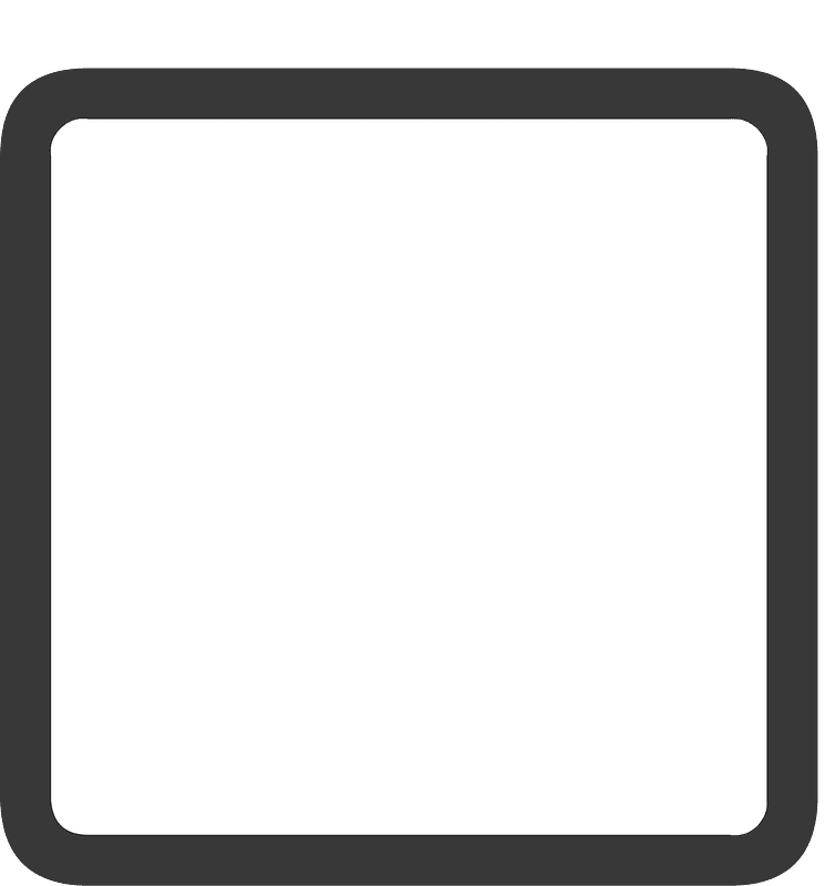 Square dark line ui button 05-05 empty