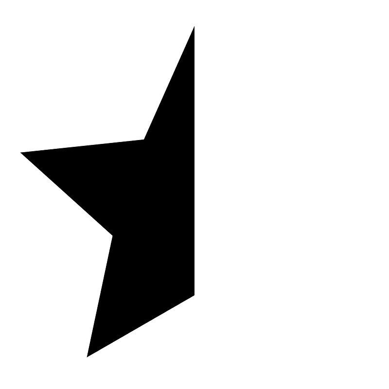 Star-half-solid