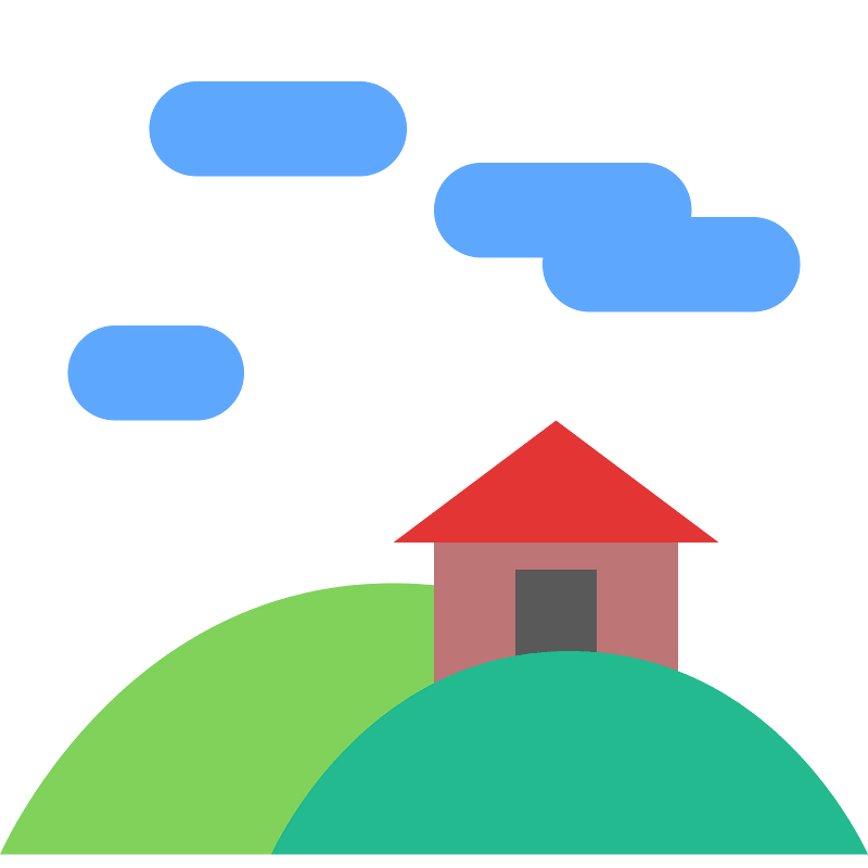 Hill house clouds