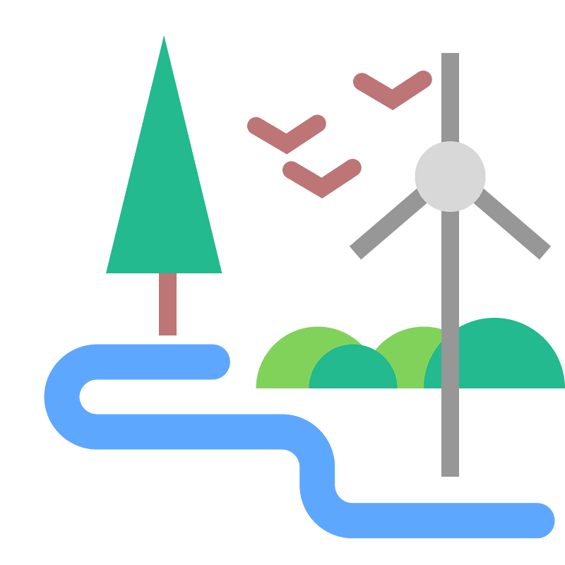 Windmill river forest