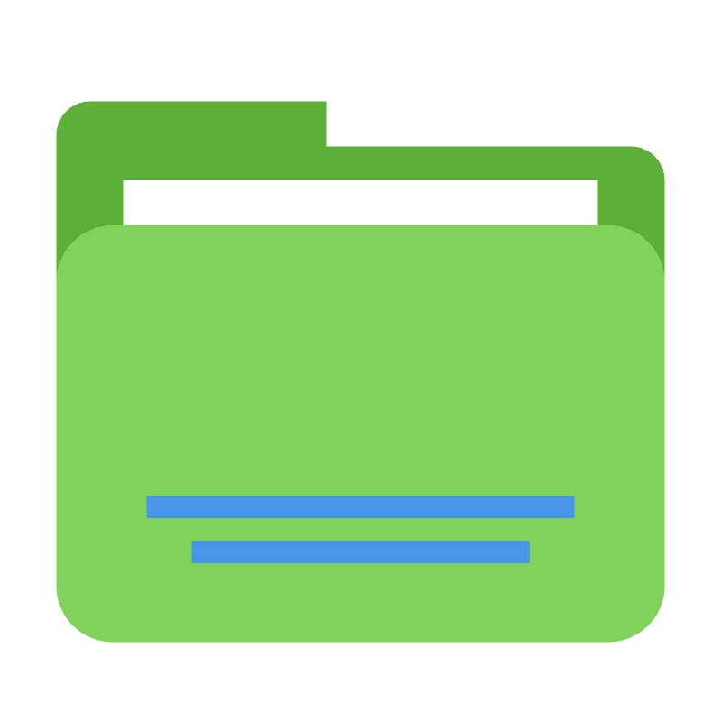 Folder text