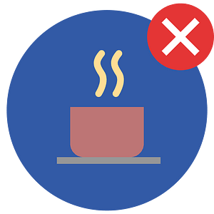 Blue coffee cup circle