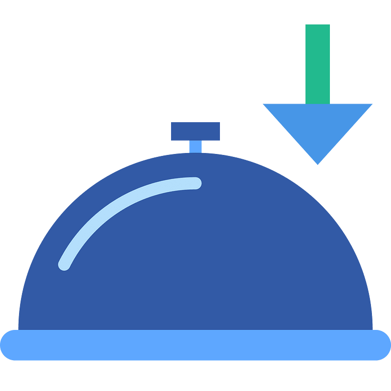 Blue dish down