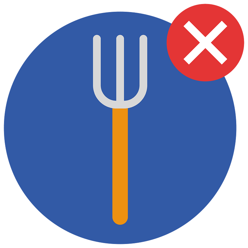 Blue no fork circle