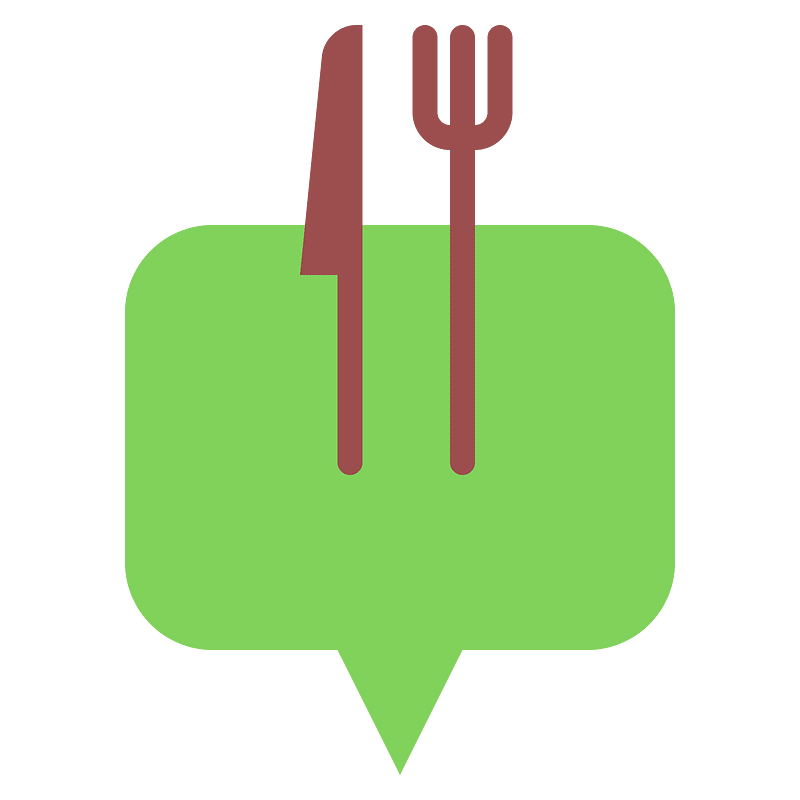 Cutlery speech bubble