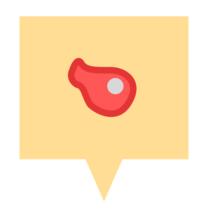 Meat speech bubble