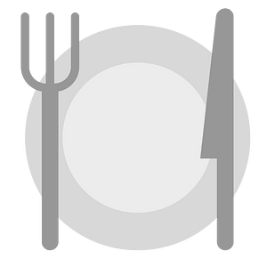 Plate and cutlery