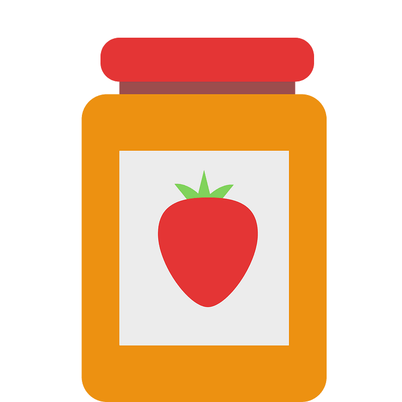 Strawberry jam jar - Free vector icons on creazilla.com