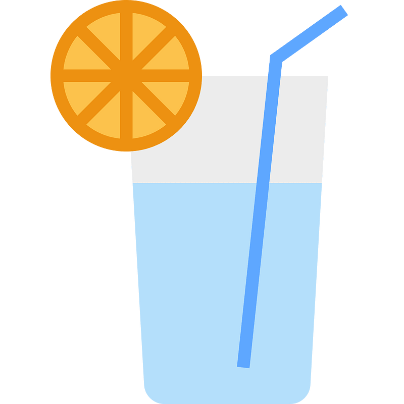Water glass slice orange