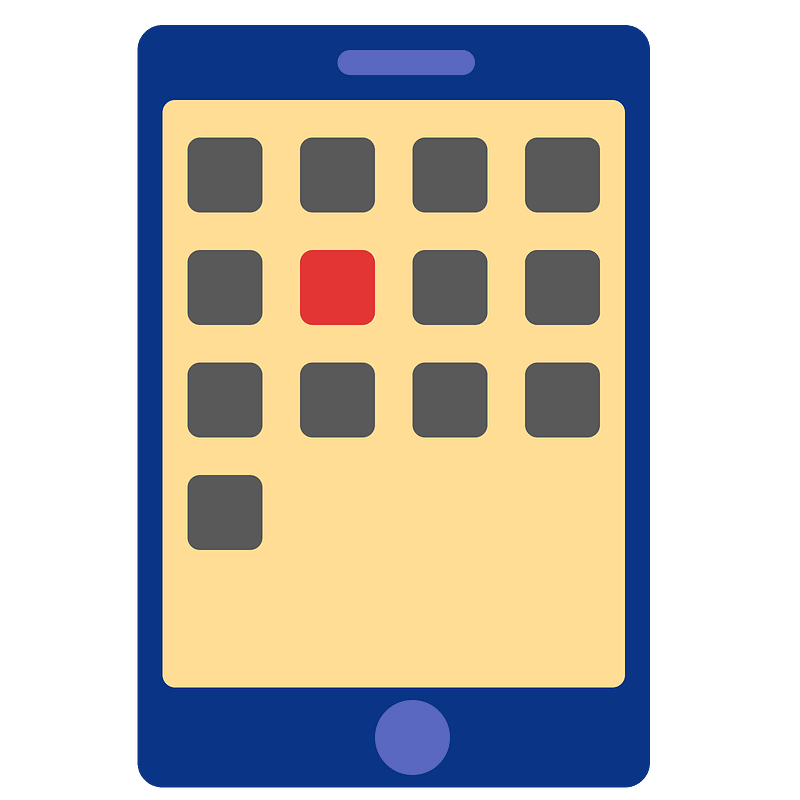 Selected app tablet