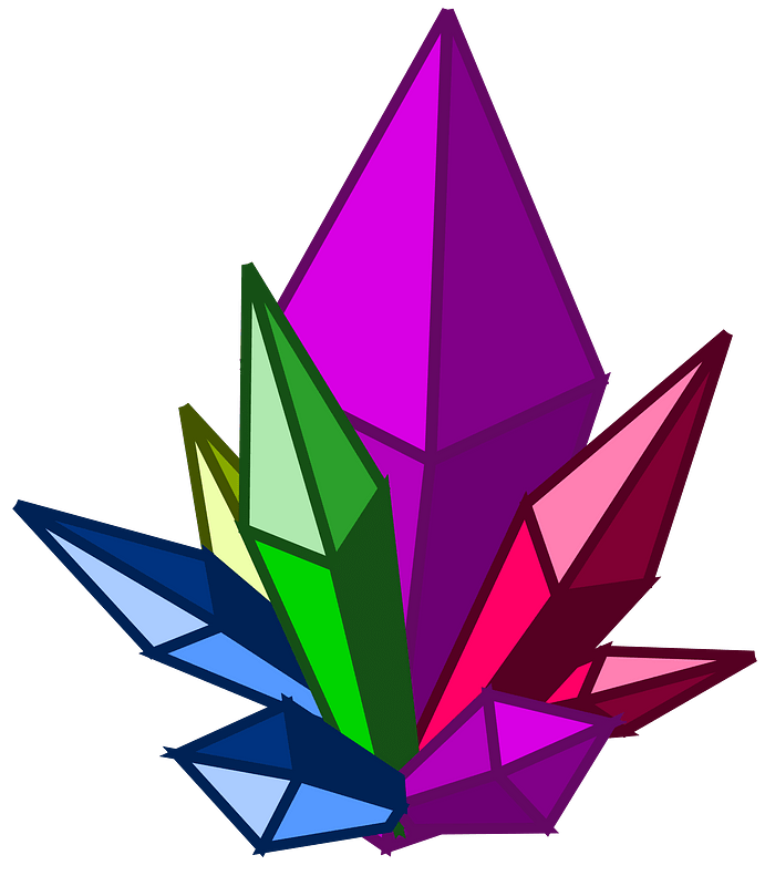 Big multi-colored crystal